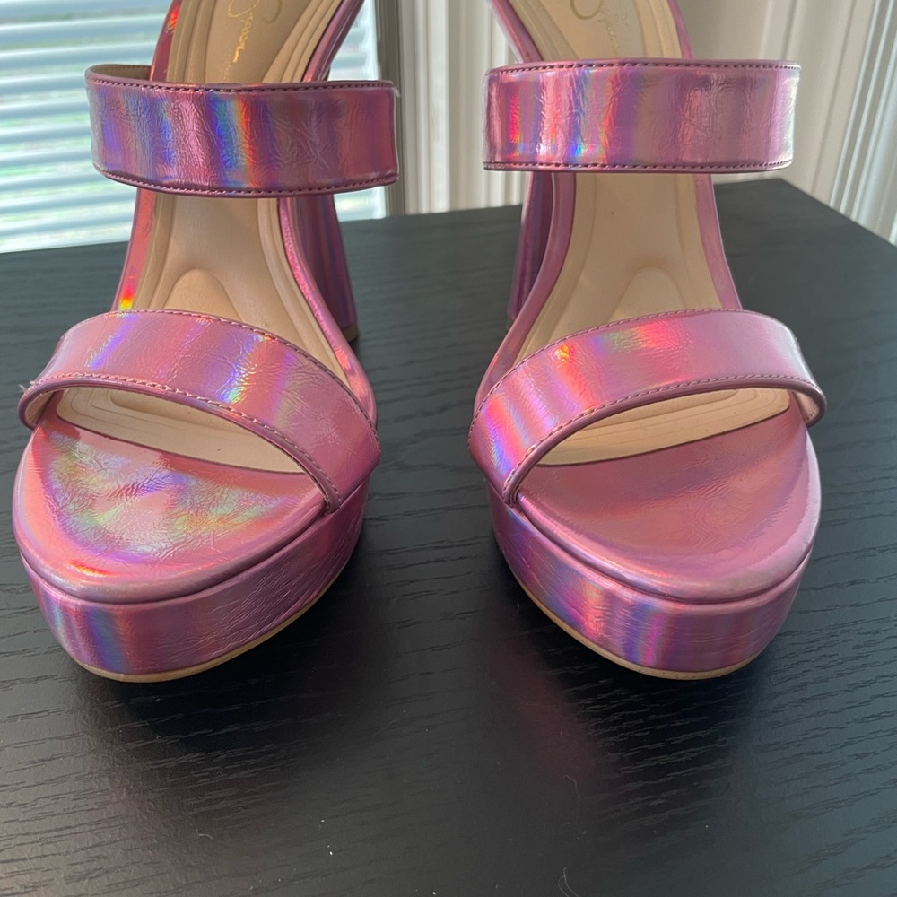 Jessica Simpson Pink Platform Strappy Heels/NWOT/no box - Picture 8 of 11